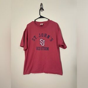 Men's ComfortWash Red St. John's Red Storm Arch Logo Garment Dyed T-shirt Sz XL